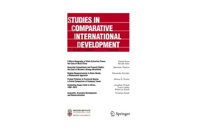 Cover der "Studies in Comparative International Development"